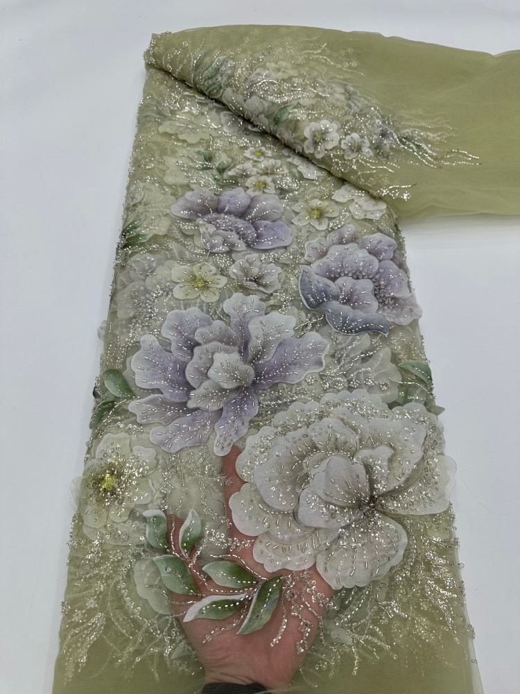 French Mesh Beaded Lace Fabric - Glitter Tablecloth ulasan dan harga