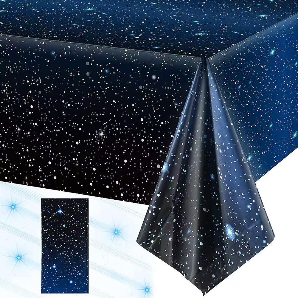 Disposable Starry Sky Theme Ta - Table Cloth Disposable ulasan dan harga