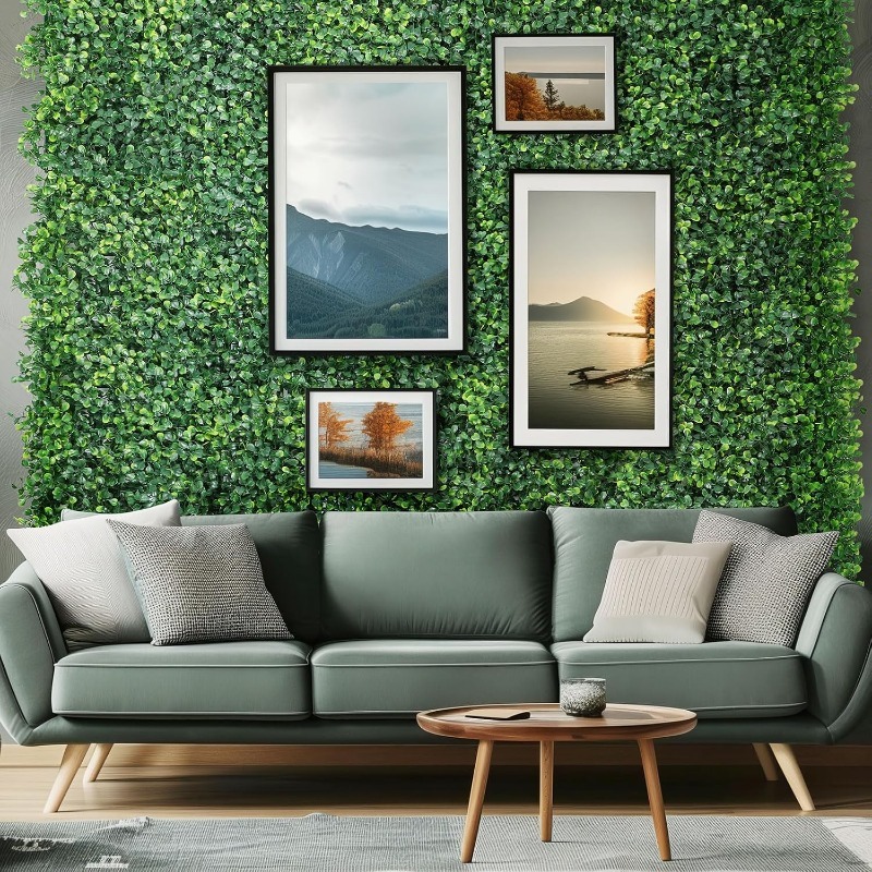 1/3/6Pcs Artificial Plants Gra - Flower Wall Panel ulasan dan harga